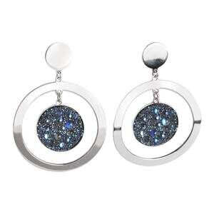 Boccadamo Concentric Earrings with Swarovski Galuchat Moonlight Surface